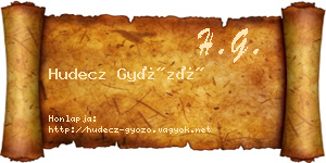 Hudecz Győző névjegykártya