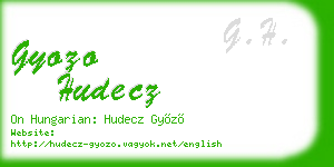 gyozo hudecz business card