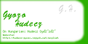 gyozo hudecz business card